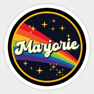 Marjorie // Rainbow In Space Vintage Style Sticker